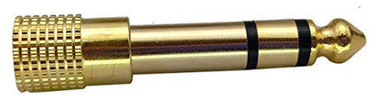 1/4 to 3.5mm Headphones Adapter, Gold-Plated 6.35mm (1/4 inch) Male to 3.5mm (1/8 inch) Female Stereo Audio Converter for Amplifiers, Guitar, Home Theater Devices, or Mixing Console(5 Pack)