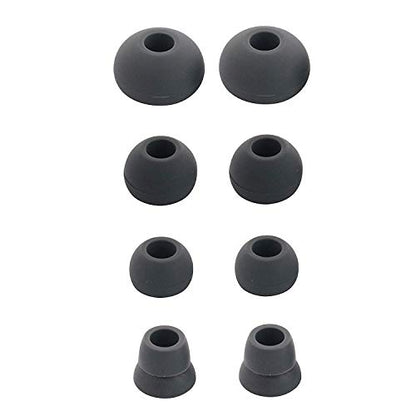 Replacement Silicone Earbuds Ear Tips Eargels Buds Set Compatible with Beats Powerbeats 3 Powerbeats 2 Wireless in-Ear Earphones (4 Pairs/Asphalt Grey) - color: Asphalt Grey