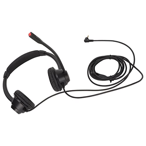 2.5mm Office Headset Dual Ear Telephone Headphone with Noise Cancelling Microphone for Phone Sales Hospitals Banks, Binaural Business Headset Compatible with 2.5mm Jack Devices
