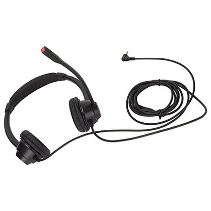 2.5mm Office Headset Dual Ear Telephone Headphone with Noise Cancelling Microphone for Phone Sales Hospitals Banks, Binaural Business Headset Compatible with 2.5mm Jack Devices