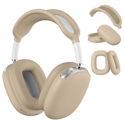 Maxjoy for AirPods Max, Soft Silicone Ear Cups Case/Ear Pad Case/Headband Cover, Anti-Scratch Protective Cover for Apple AirPods Max, Dark Khaki - color: Dark Khaki