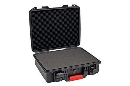 Small Medium Hard Case with Wheels and Pick'n'UP Foam | Protective Carrying case Gun, in-Ear, Wireless System or Camera Set - style: № 80-03 Int: 17.13 X 13.19 X 4.92 In.