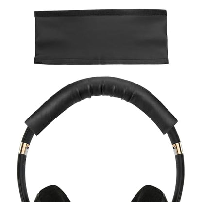 4 Pcs Replacement Headphone Headband Cover(Fits 2 Inch) - Universal Leather Headband Cover Cushion Protector for Large Sized Most Headsets, Black - size: 2"