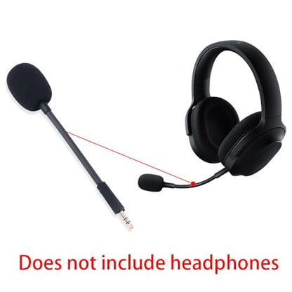 Barracuda X Mic Replacement for Razer Barracuda X Wireless Gaming Headphone,3.5mm Detachable Gaming Microphone Boom (Black) - color: black