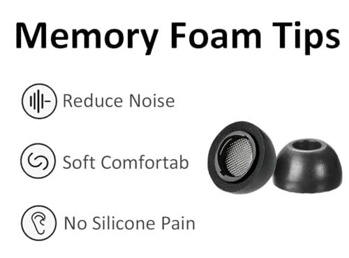 A-Focus for Galaxy Buds 4 Pro Memory Foam Ear Tips Replacement Comfortable Soft Noise Isolation Eartips Compatible with Galaxy Buds 3 Pro SM-R640 SM-R630 XL/L/M/S 4 Pairs