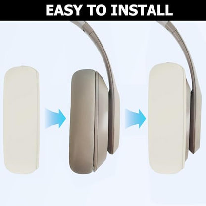 Studio Pro Ear Covers for Beats Studio Pro Headphones Sweat Proof Covers Shockproof and Drop-Resistant,Washable Silicone Case Accessories (Off White) - color: Off White Case