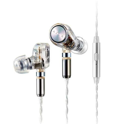 AZLA ARES Clear Gaming Earbuds with Mic for PS5 PC FPS USB-C MMCX | IEMs for Gaming, Tuned for FPS Games, Compatible with PS5, XBox, Nintendo Switch, PC, Phone and More