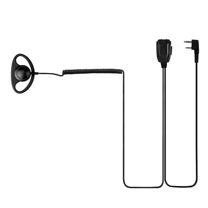 Retevis Walkie Talkie Earpiece with Mic, for RT22/RT68/RT21/H777/RT27 - style: D-Type with Coil Tube