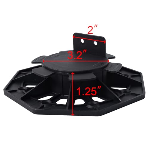 24Pack Adjustable Plastic Pedestal Paver,Floor Slate Support Floor Lift,Deck Support Floor Raising (Unilateral keel Slot) - size: Unilateral keel slot