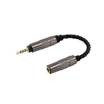 okcsc Headphone Adapter 2.5mm Male to 3.5mm Adapter for 3.5mm Cable Connected to Balanced 2.5mm Player Device High Stereo Audio Converter OFC Cable with Gold-Plated Plug 6 inch Length Extension Cord - size: 2.5mm Male to 3.5mm