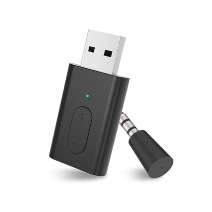 Bluetooth 5.3 Transmitter, APTX Adaptive APTX Low Latency Dual Device Connection,for PS5,PS4, Switch, PC, TV,Bluetooth Headphones (Plug Play)
