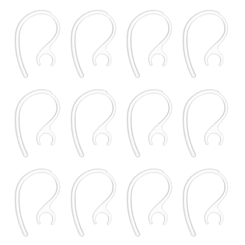 6Pcs Replacement Ear Hooks 8mm/0.31" Clear Soft Silicone PC - color: Clear, size: 8mm/0.31"