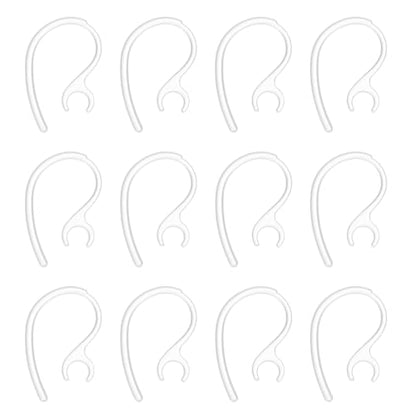 6Pcs Replacement Ear Hooks 8mm/0.31" Clear Soft Silicone PC - color: Clear, size: 8mm/0.31"