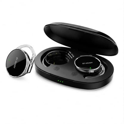 Open Ear Headphones with Ear Hooks, 52Hrs Playtime, Bluetooth 5.4 | Dual Device Pairing, Lightweight Clip-On Design, Wireless Earbuds Over Ear for Work - color: Black