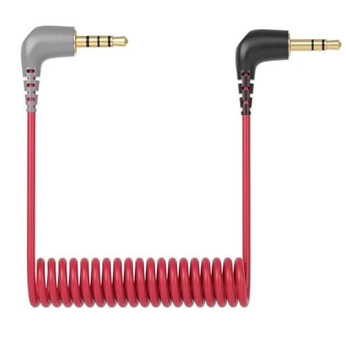3.5mm TRS to TRRS Microphone Patch Cable Mic Cord Compatible with iPhone, Smartphone, Tablets for Rode SC7, VideoMic, VideoMicro Go, for BOYA & Other External Mic (Please Read Instruction Below)