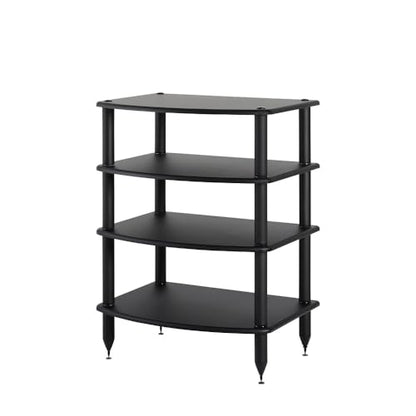 Pangea Audio Vulcan Four Shelf Audio Rack, Media Stand, and Components Cabinet 4 Shelf Black - color: 4 Shelf Black