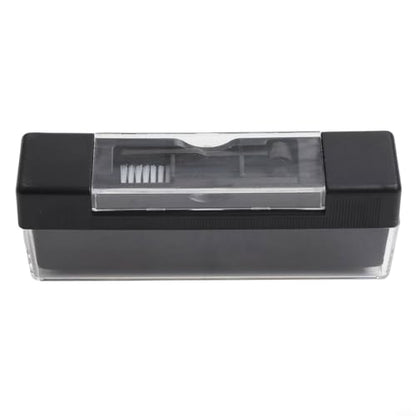 3-in-1 Vinyl Record Cleaning Brush Set with Velvet Groove Cleaner, Carbon Fiber Stylus Brush & Anti-Static PS Shell Case — for Record Care, Dust and Static Removal, Compact Storage Design