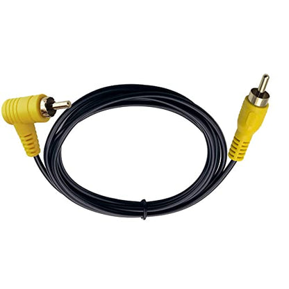 RCA Audio Cable Gold-Plated Elbow RCA line Lotus Male and Male Extension Lotus AV Video Cable Projector Cable Audio Cable (1.5m/5ft RCA Straight to Bend) - color: 1.5m RCA male straight to male bend