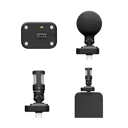 Shure MV88 USB-C Microphone for Mobile Recording - Black | Portable USB-C mic for vlogging with auto level mode, real-time denoiser and four selectable polar patterns