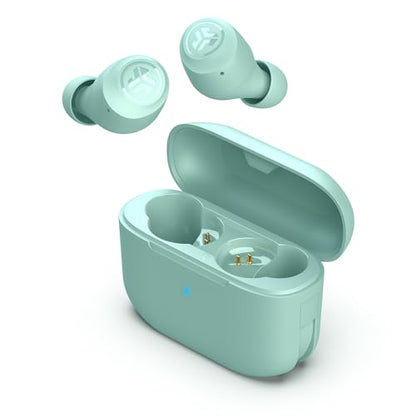 JLab Go Air Pop True Wireless Earbuds, in Ear Headphones, Bluetooth Earphones, Ear Buds with 32H Playtime, Bluetooth Earbuds with Microphone, USB Charging Case, Dual Connect, EQ3 Sound, Mint - color: Mint