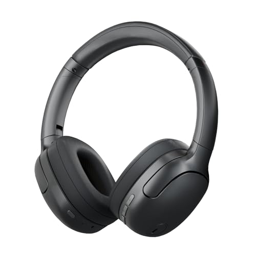 Hybrid Active Noise Cancelling Headphones, Wireless Over Ear Bluetooth | 50H Long ANC Playtime, Rotatable and Foldable, HiFi Audio Deep Bass, Customized EQ via APP, Transparency Mode - color: Matte Black