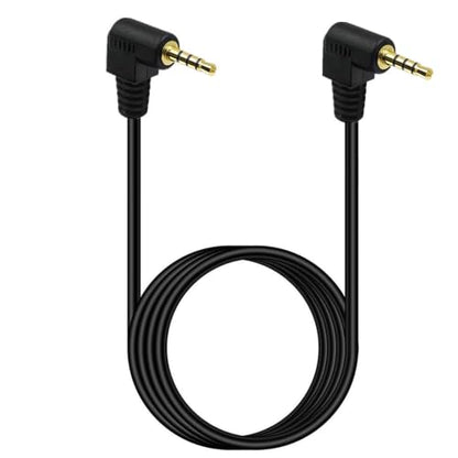 Gold-Plated 90 Degree Right Angle 3.5mm 4 Pole TRRS Stereo Mini AV Male to Male Audio Cable for iPhone iPad iPod Android Handsets Smartphone Tablets，1m