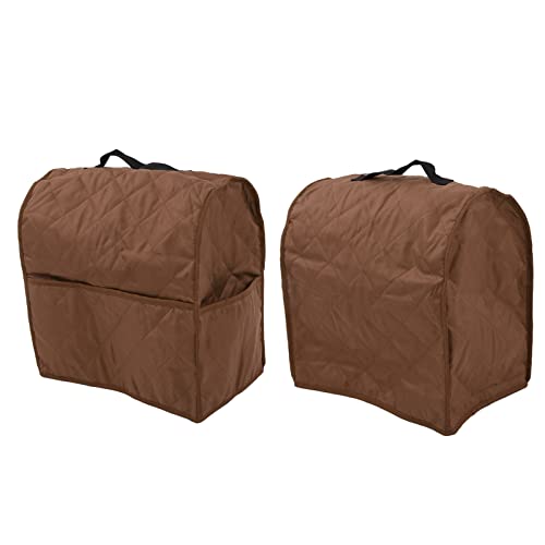 Kitchen Mixer Cover Carry Bag for 5Qt/6Qt, Fits Most Stand Mixers, - Scratch Quilted Polyester Pongee Fabric with Storage Pockets (Coffee) - color: Coffee