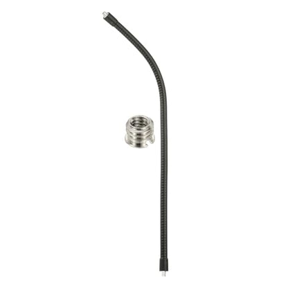 PATIKIL 16" Gooseneck, 1/4"-20 Male to Male Thread Metal Universal Hose Flexible Arm Gooseneck Tube Extension Holder with Reducing Screws for Action Camera, Phone, Microphone, Black - size: 40cm