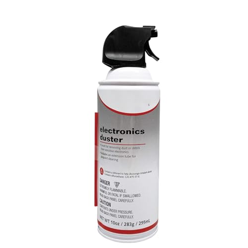 Compressed Air Duster for Electronics – 10 oz Compressed Air Spray Keyboard Cleaner for Computer, Laptop, PC, Printer, Moisture-Free, 1 Pack