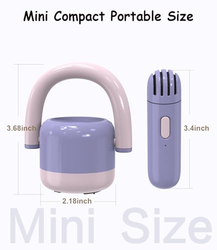 EWA Portable Mini Metal Karaoke Machine, Bluetooth Karaoke Speaker with 2 Wireless Microphones, Ideal Gifts for Girls Boys Family Home Party Birthday Christmas Toys Gifts-(Purple) - color: Purple
