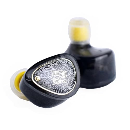 TANGZU Wan'er S.G II in Ear Monitor, Gaming IEM Earphones, HiFi Wired Earphones with 10mm Single Dynamic Driver PET Diaphragm, 0.78mm 2-Pin Tangle-Free Detachable Cable (Black, 3.5mm) - color: Black, size: 3.5mm Jack without Mic