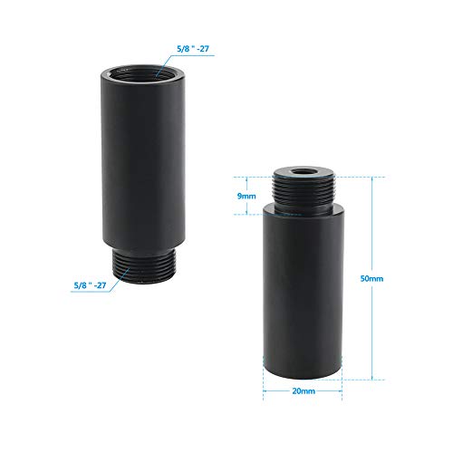 CAMVATE 5/8"-27 Thread Rod & Multifunction Screw Adapters | for Blue Yeti Nanos Mounting on Standard Blue Yeti Shock Mounts