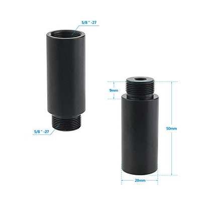 CAMVATE 5/8"-27 Thread Rod & Multifunction Screw Adapters | for Blue Yeti Nanos Mounting on Standard Blue Yeti Shock Mounts