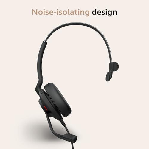 Jabra Evolve2 30 SE (2025 Version) Wired Single-Ear Headphones with Microphone – Computer Headset - USB-A and USB-C Cable - Microsoft Teams Certified - Works with All Meeting Platforms – Black - color: Mono, style: Teams Certified