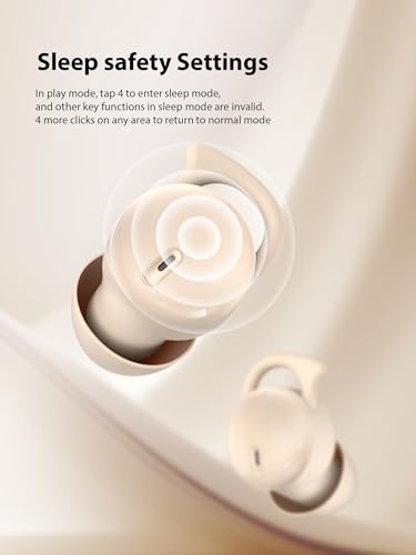 Invisible Sleep Headphones, Sleep Earbuds for Side Sleepers, Small Comfortable Noise Blocking Sleep Earphones,Bluetooth 5.3 Wireless Earbuds, in-Ear Ear Buds for Sleeping(Light Black)