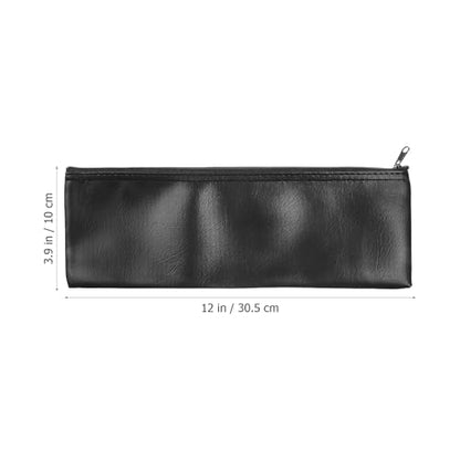Toddmomy 4pcs Microphone Storage Bags PU Leather with Zipper for Travel