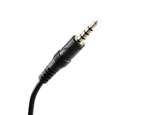 CablesOnline 6in 3.5mm (1/8in) Stereo 4-Pole TRRS Male to Female Cable (AV-2400)