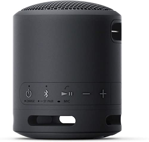 Sony SRSXB13/B Extra Bass Portable Waterproof Speaker with Bluetooth, USB Type-C, 16 Hours Battery Life