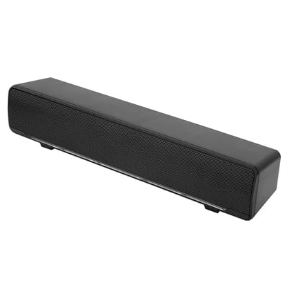 HERCHR USB Speaker Bar Computer Speaker for Desktop, Laptop, PC Speaker Small Soundbar with AUX/USB Connection Portable Mini Sound Bar(Black) - color: Black