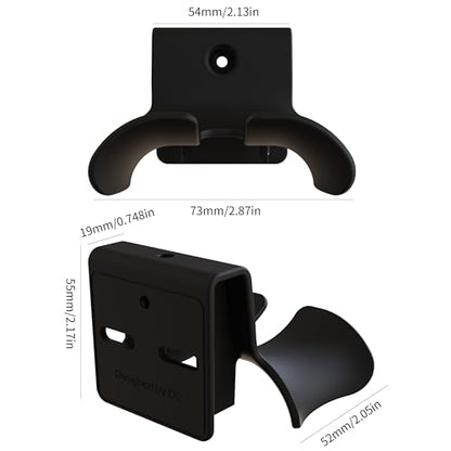Headphone Wall Mount, Under Desk Headphone Hanger, Controller Holder, Gamepad Controller Holder, Adhesive/Screws, Universal Hanger Hook (Black) - color: Black