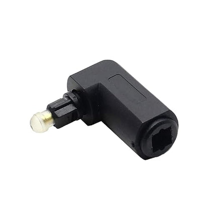 KICHOUSE 5pcs Bend Fiber Optic Adapter Right Angle Audio Connector Plated PVC Shell