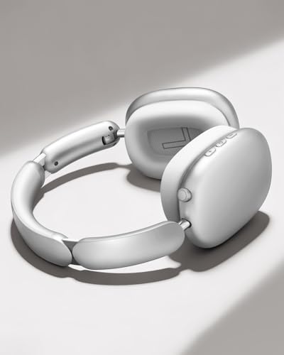 Wentronic Y02 Active Noise Cancelling Wireless Headphones, Silver | Over-Ear, Bluetooth, 60H Playtime,Crystal Clear Calls, Hi-Res Audio, Big Bass, Foldable Lightweight for Travel Home Office - color: Silver
