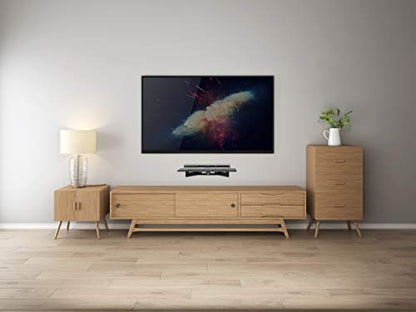 TechOrbits Glass Wall Shelf – Wall Mount Shelf for DVD Multi Media Components – Floating Entertainment Console