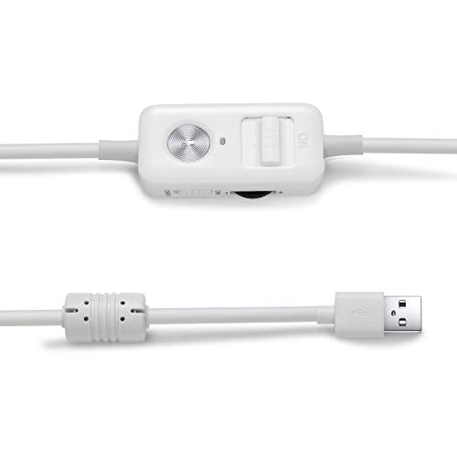 Edifier G4 USB Gaming Headset with Virtual 7.1 Surround Sound, Retractable Boom Microphone, LED Lights Mesh Open Back Adjustable Video Games for PC, Laptop, desktops - White