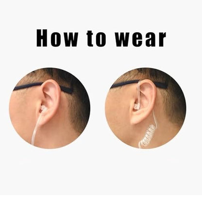 10 Pack White Ear Pieces,Acoustic Coil Tube Earpiece for Two-Way Radios, Compatible with Baofeng, Motorola, Kenwood, Retevis, Midland, Walkie Talkie Headset - color: White Ear Pieces 10 pack