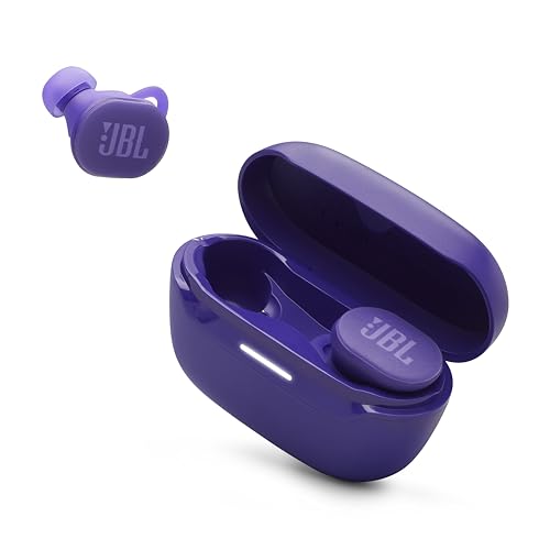 JBL Endurance Race 2 - Waterproof (IP68) sports true wireless earbuds with 4 mics for crisp, clear calls, JBL Pure Bass sound, 48Hrs of Playback, plus speed charging & Active Noise Cancelling (Purple) - color: Purple