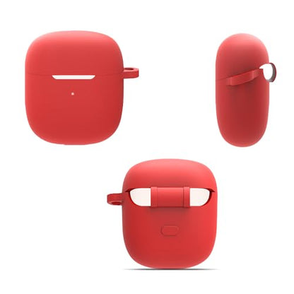 Silicon Case Cover Compatible with Jxrev J51 Wireless Earbuds, Protective Skin with Keychain, with Hole for Charging