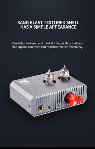 xDuoo MH-02 DAC Headphone Amplifier Combo, 6J1 Tube Preamp, 1300mW Powerful Output Class A amp, Two-Stage GAIN Switch USB C Input Support up to PCM32bit/ 384KHz and DSD256