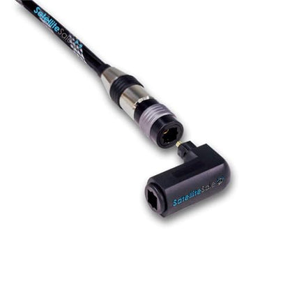 SatelliteSale Toslink Digital SPDIF Optical Male to Female Right Angle PVC Black Adapter - size: Coupler Male Female 90 degree