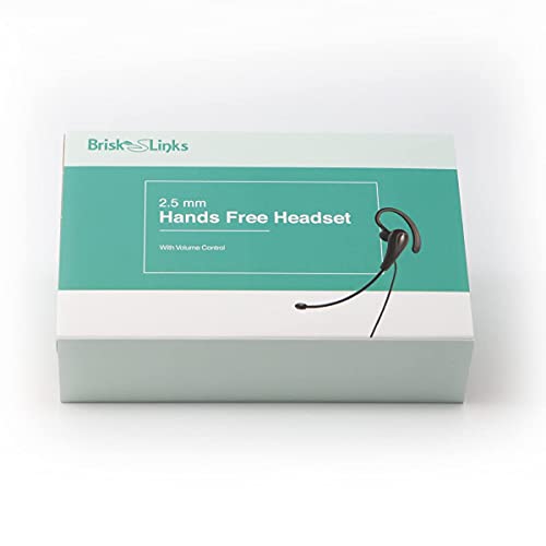 Headset for Cordless Phones Corded Headset 2.5mm Hands Free Headset